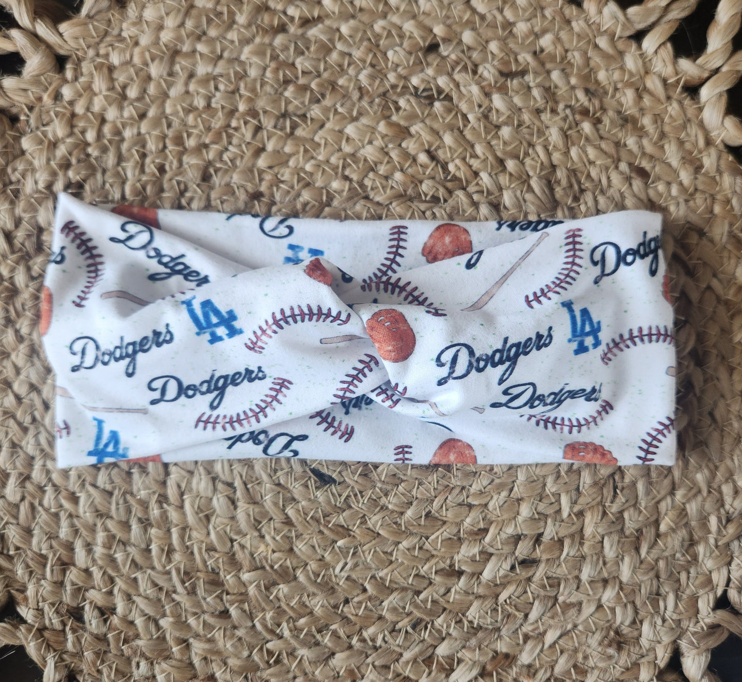 Adult twist headband L.A. baseball