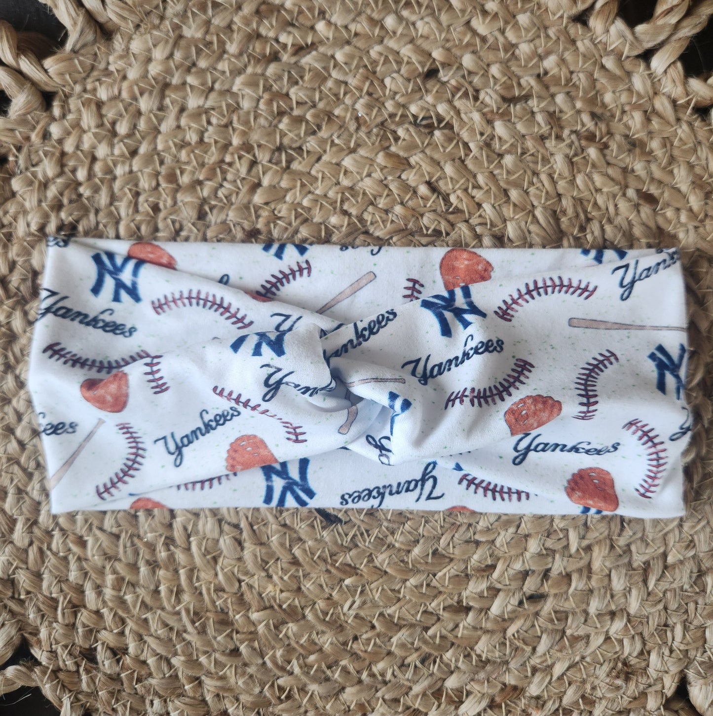 Adult twist headband New York baseball
