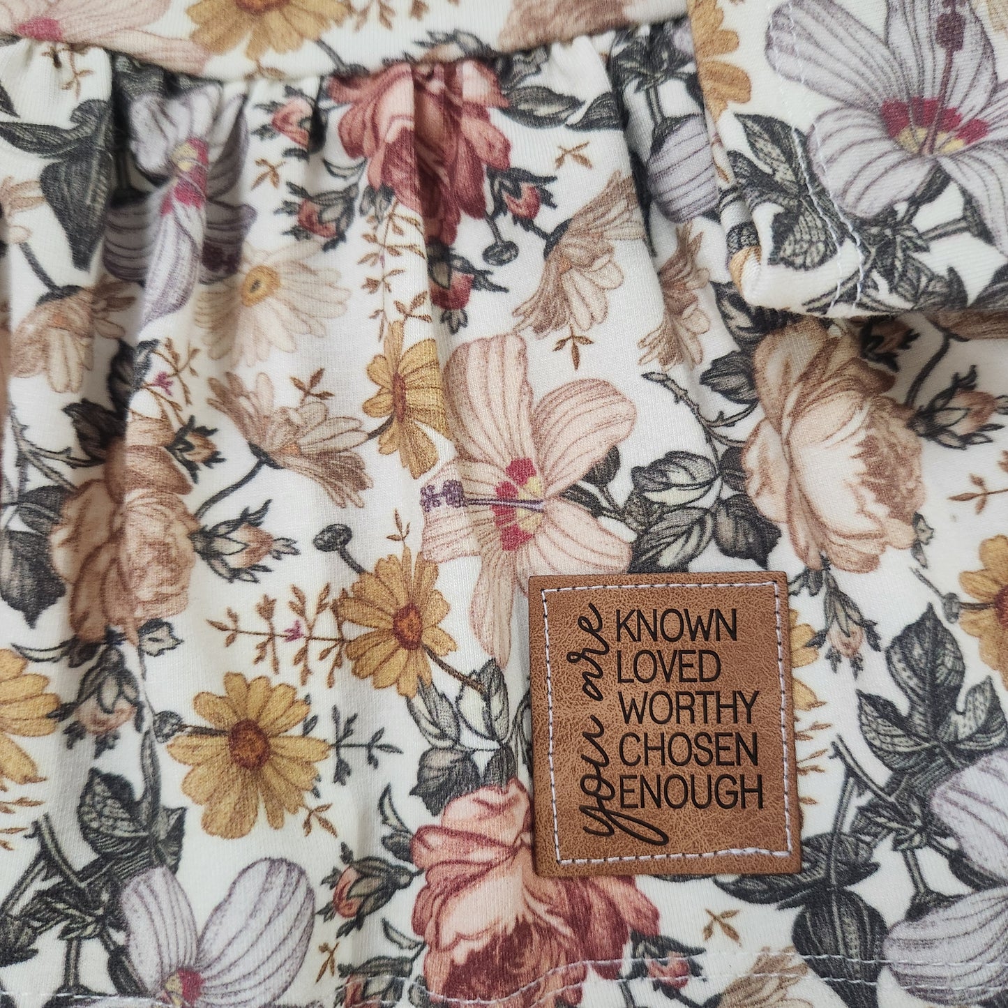 2T Vintage Floral Print High Low Peplum Top