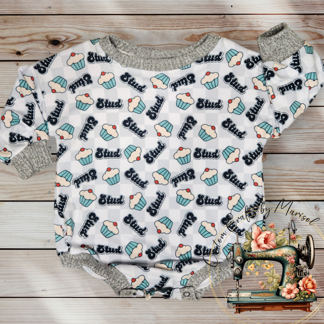 Stud Muffin sweater romper