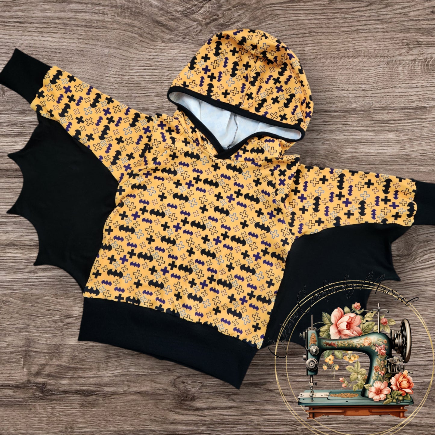 3T Bat Hoodie with Wings