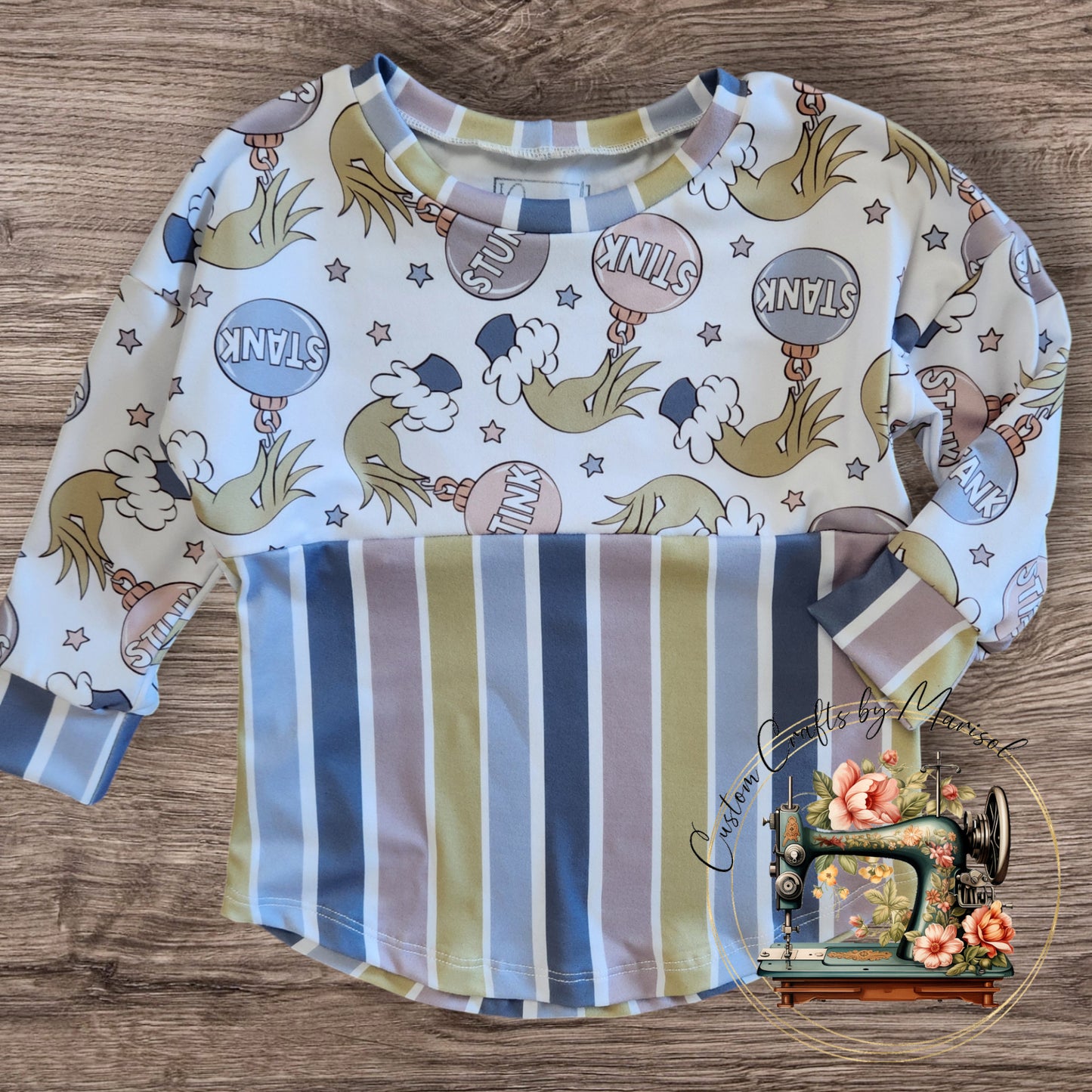 Stink, Stank,Stunk, Curved Hem Tee
