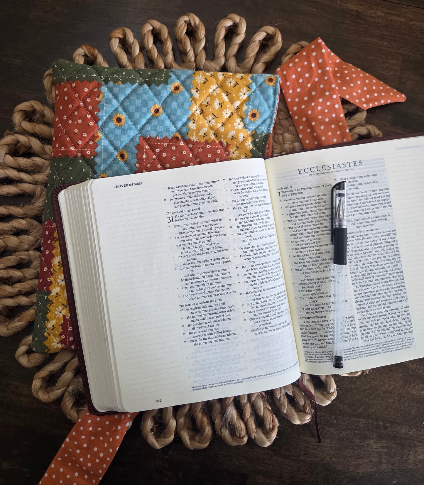 Autumn Patchwork Bible Sleeve