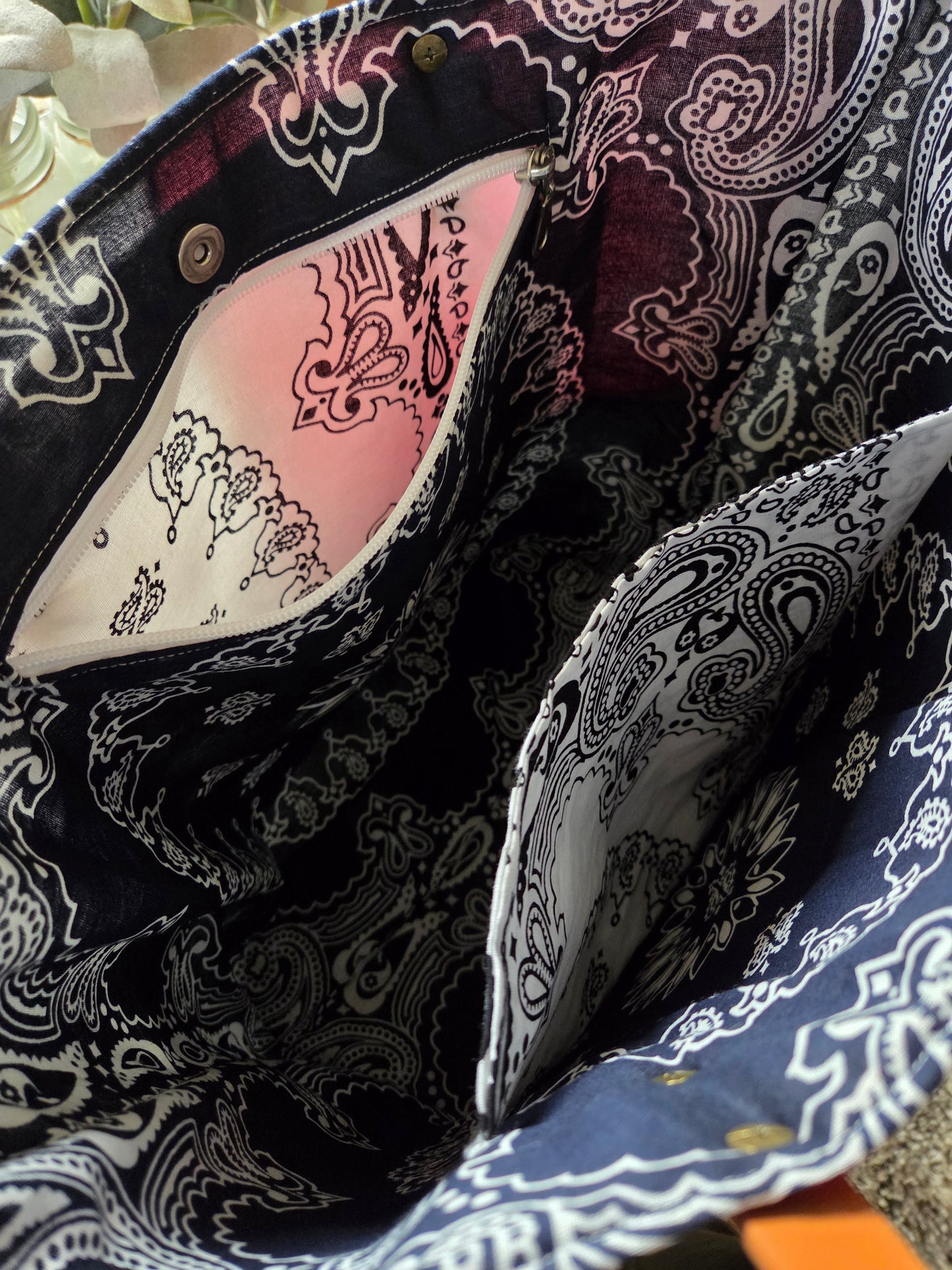 Red, White and Blue Bandana Tote