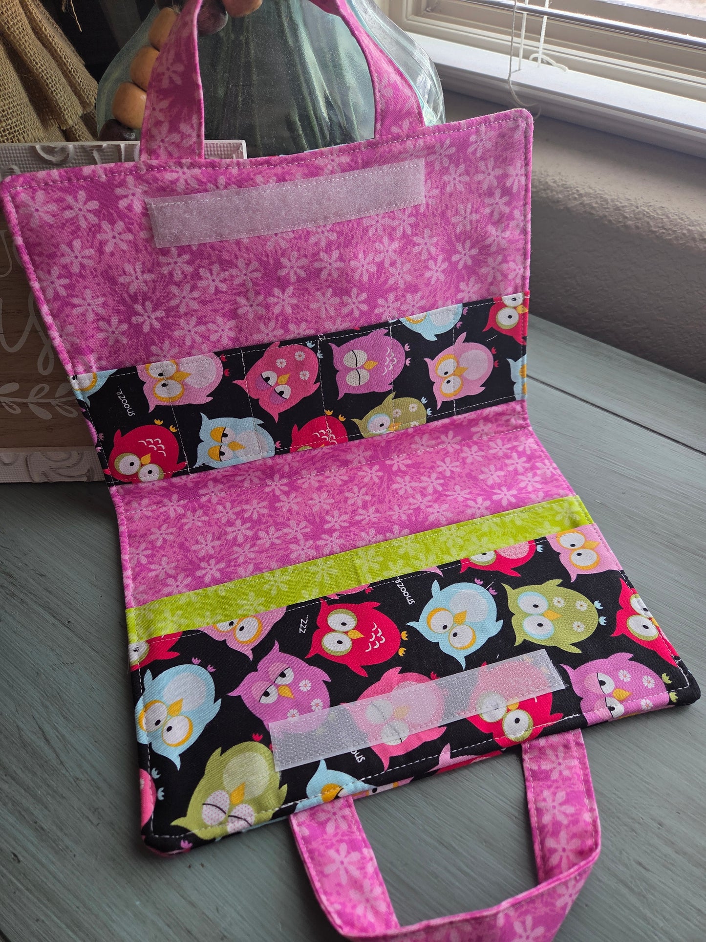 Travel Drawing Case, Art Folio, Crayon Carrier, Kids Activity Bag, Car Coloring Case with Handles