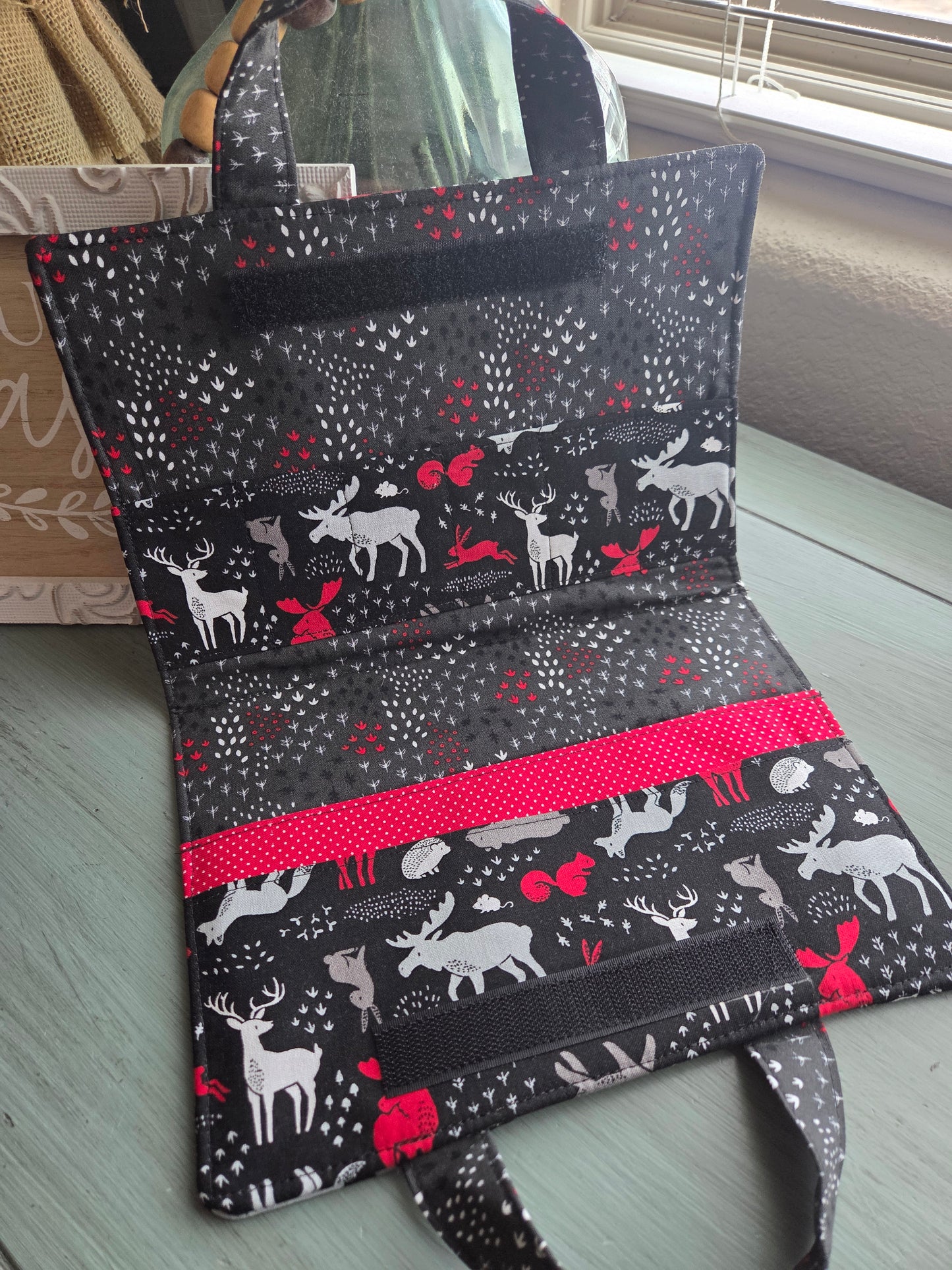 Travel Drawing Case, Art Folio, Crayon Carrier, Kids Activity Bag, Car Coloring Case with Handles