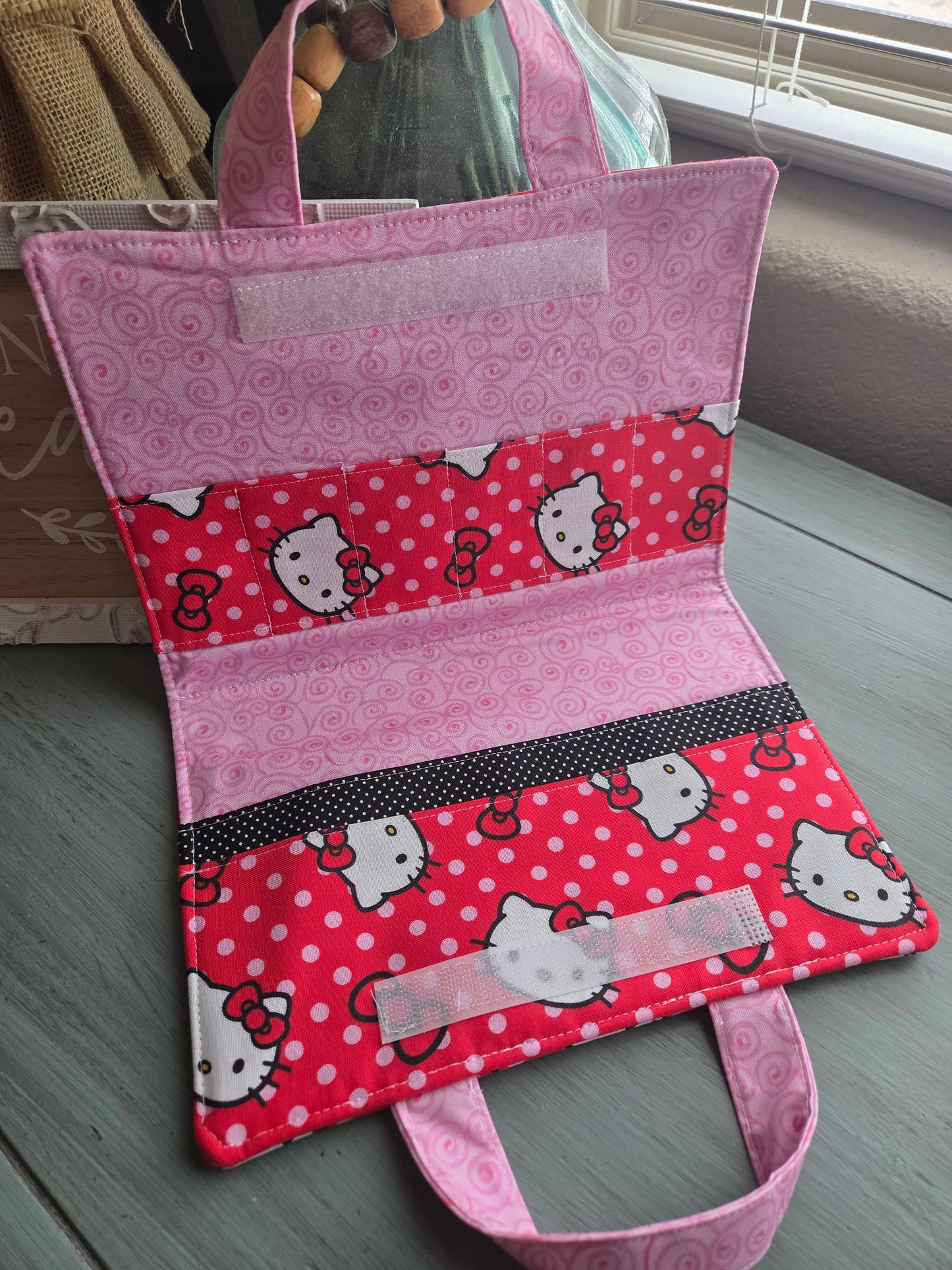 Travel Drawing Case, Art Folio, Crayon Carrier, Kids Activity Bag, Car Coloring Case with Handles