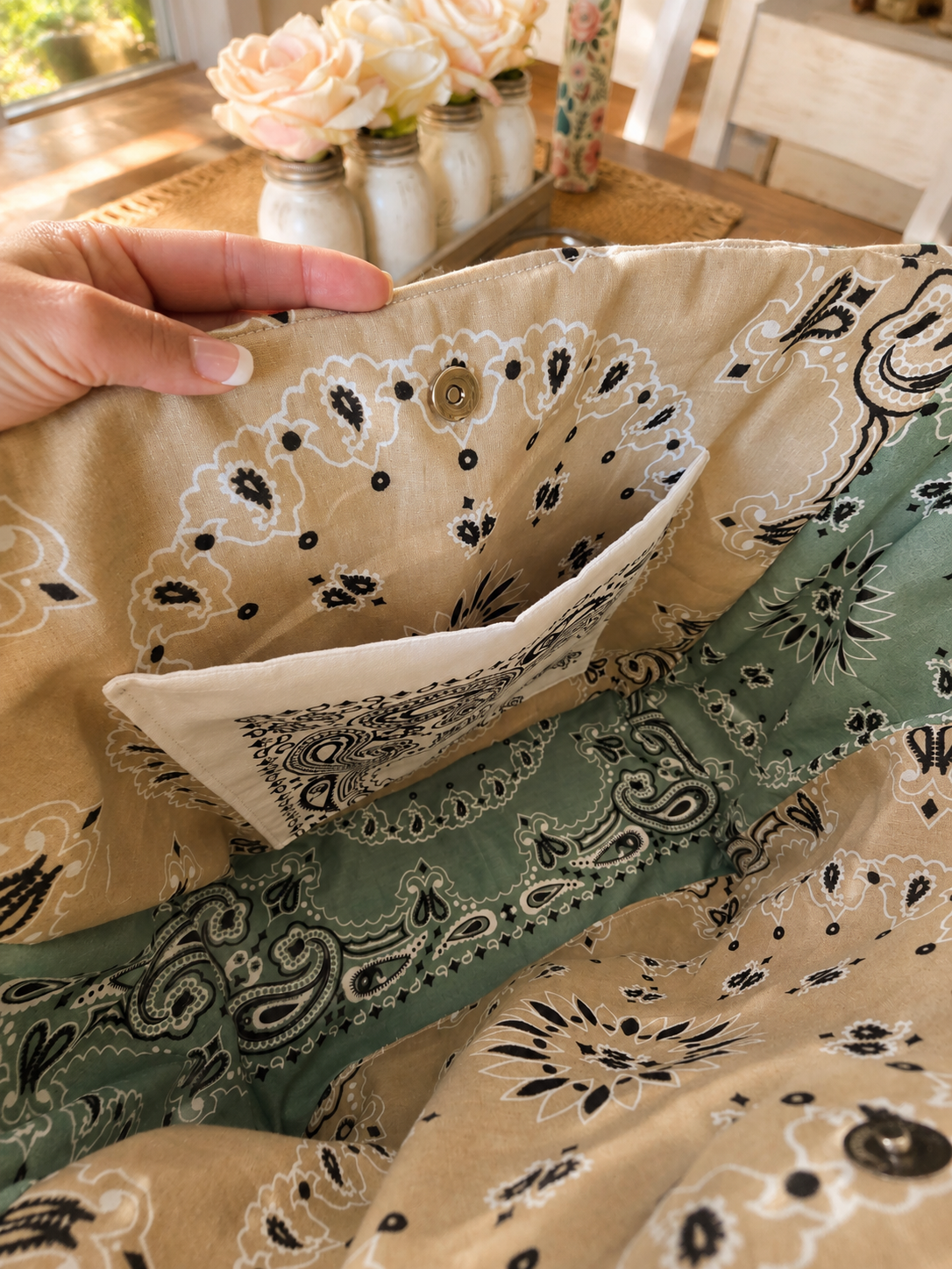 Quilted Bandana Tote Bag