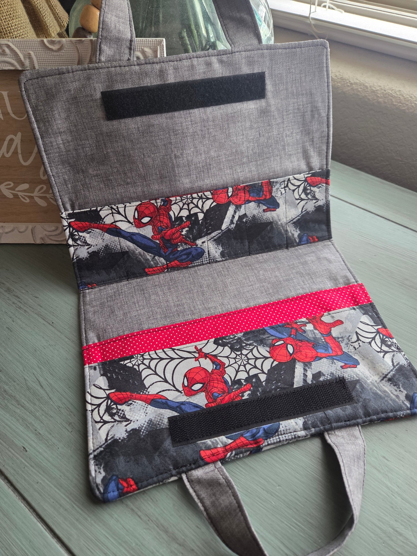 Travel Drawing Case, Art Folio, Crayon Carrier, Kids Activity Bag, Car Coloring Case with Handles