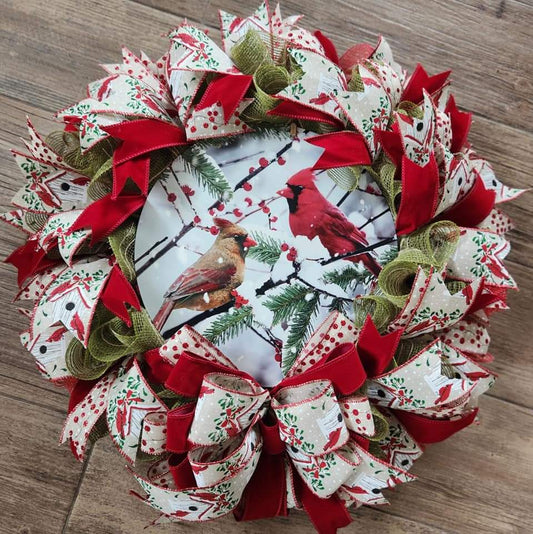 Cardinals Holiday Wreath