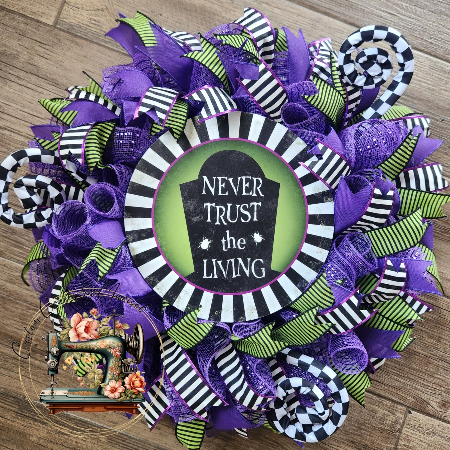 Beetlejuice Inspired Halloween Wreath