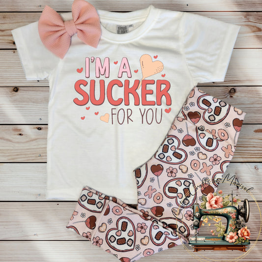 I'm a sucker for you tee and leggings set.