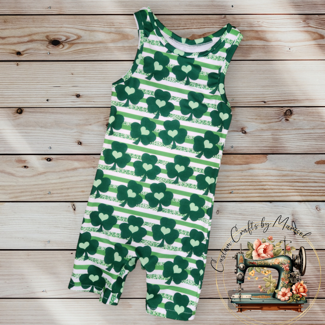 Lucky St. Patrick's theme Ollie Romper and Honey Top set