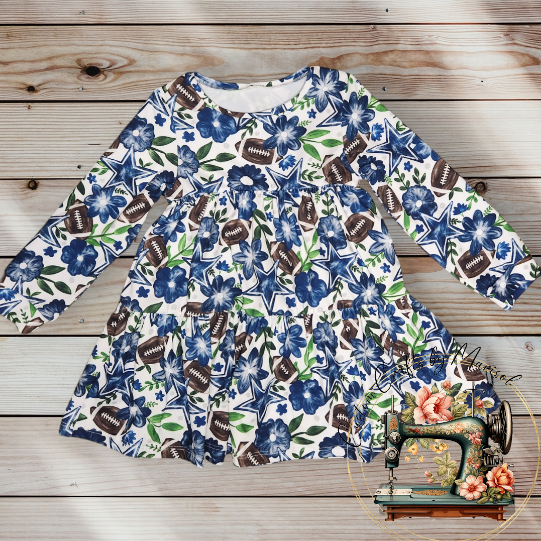 2T Dallas Football Team Floral Delilah dress