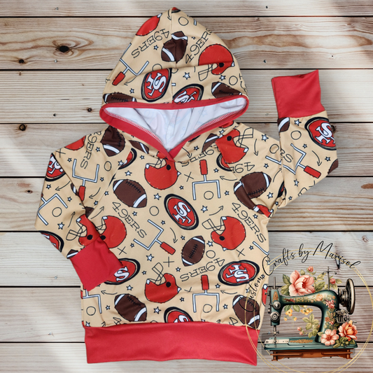 San Francisco football team raglan hoodie