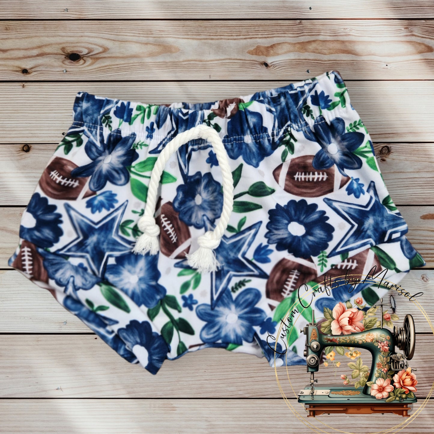 Size 6-9 months Cowboys Floral Print Shorties