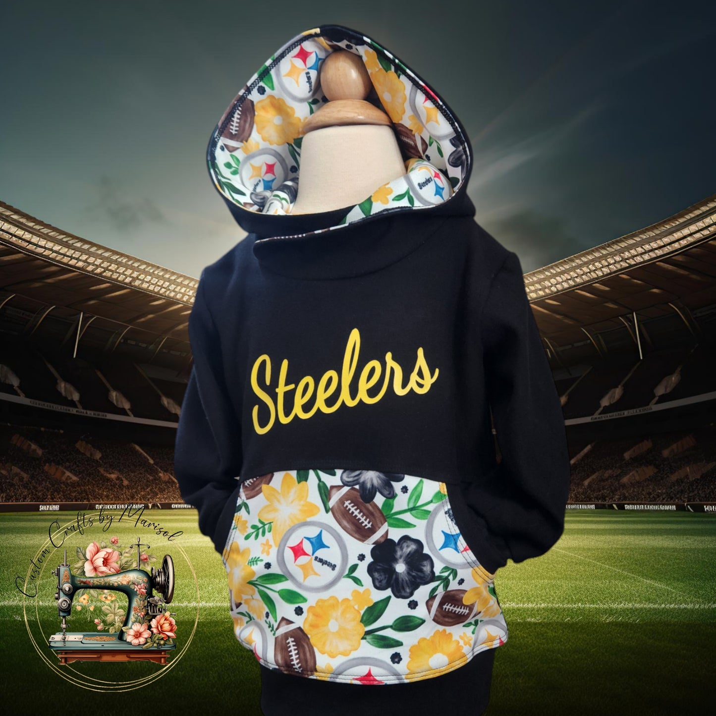 12M-3T Steelers Grow With Me Hoodie