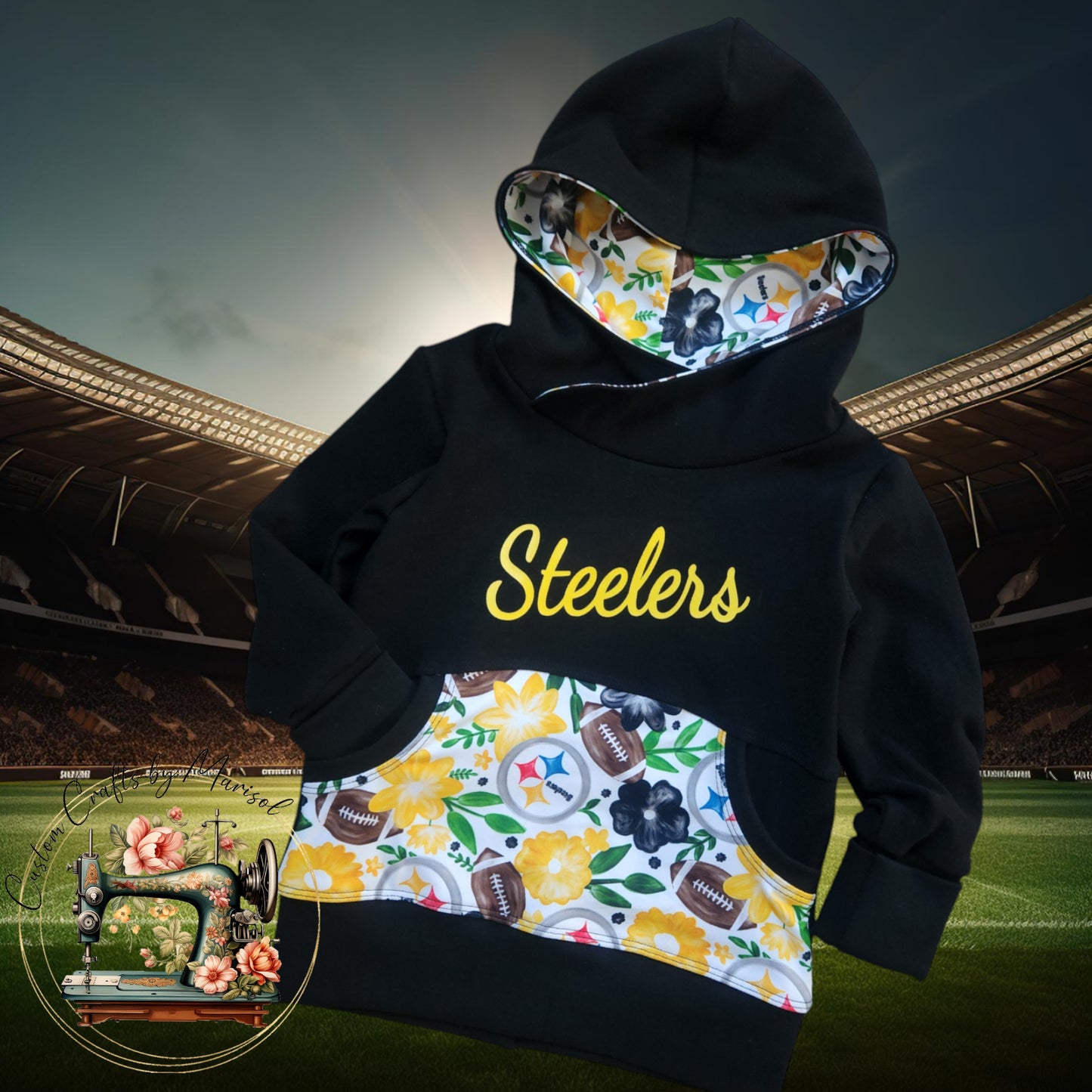 12M-3T Steelers Grow With Me Hoodie