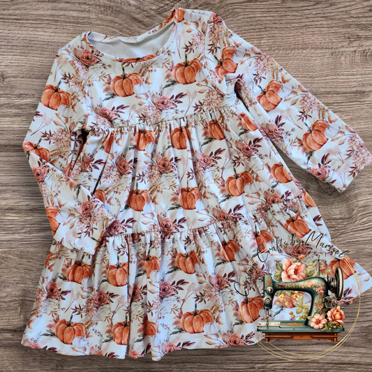 3T Pumpkin Tiered Delilah Dress