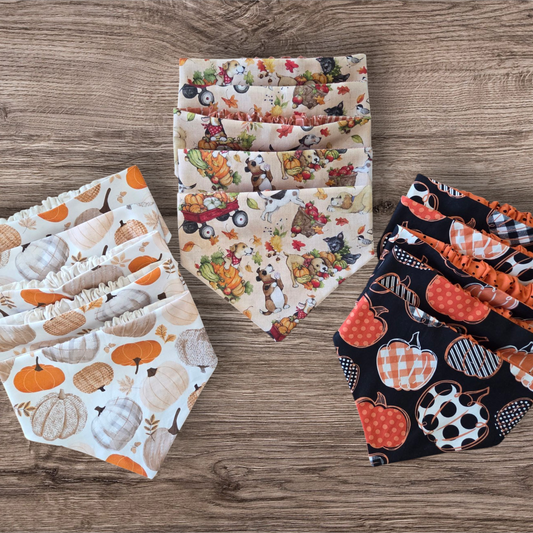 Fall Scrunchie Dog Bandana