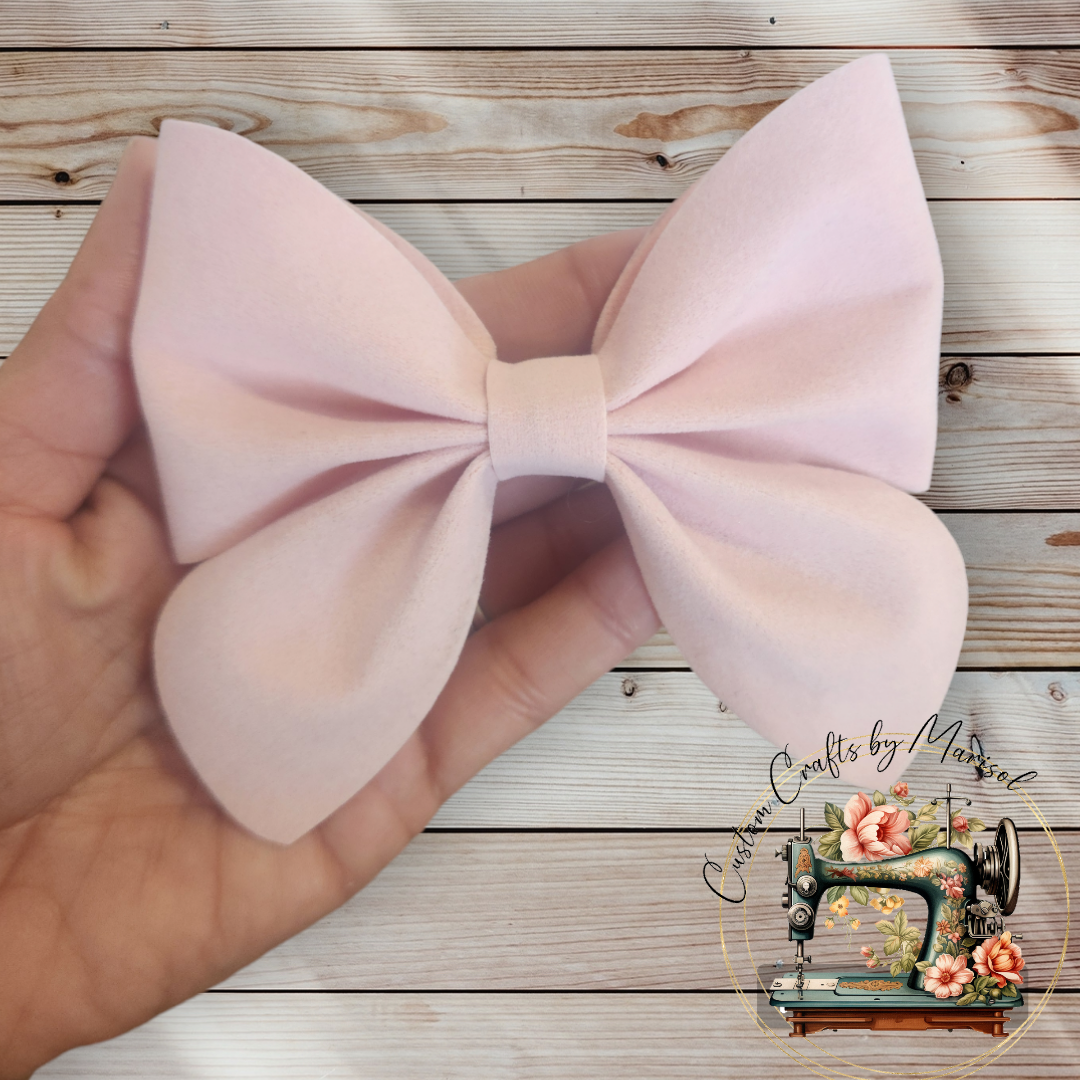 Velvet Sailor Bow On Clip or Nylon