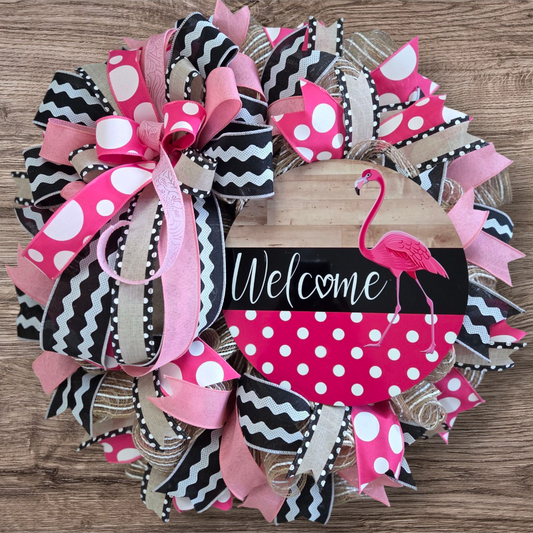 Flamingo Welcome Wreath