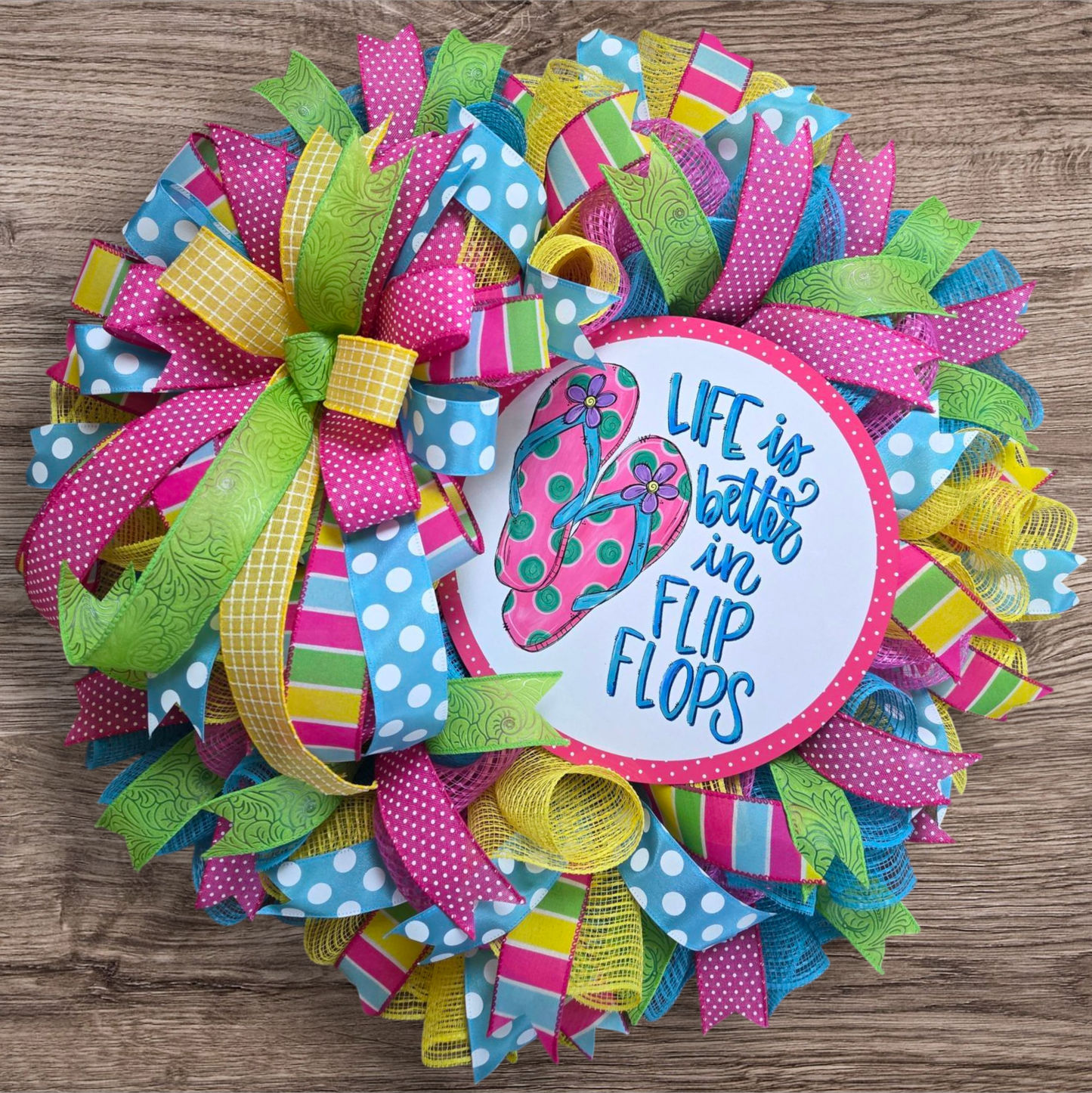 Life is Better in Flip Flops Summer Wreath