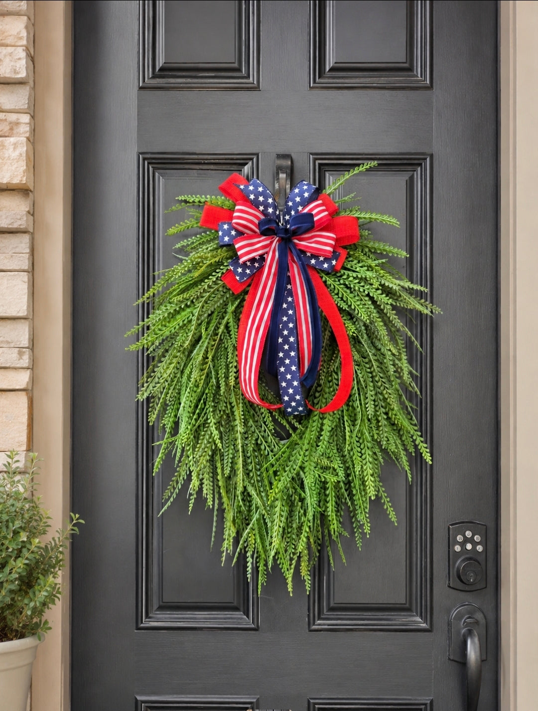 Patriotic Bead Grass Wreath