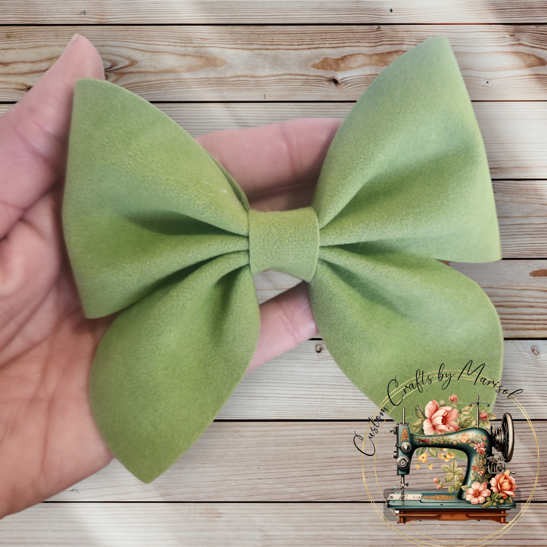 Velvet Sailor Bow On Clip or Nylon