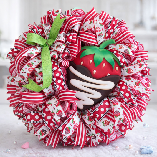 Chocolate Dipped Strawberry Wreath