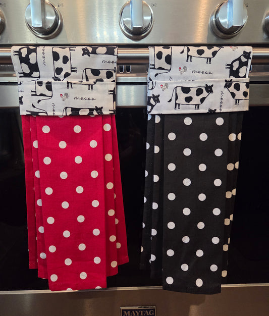 Hanging Kitchen Towels Various Prints