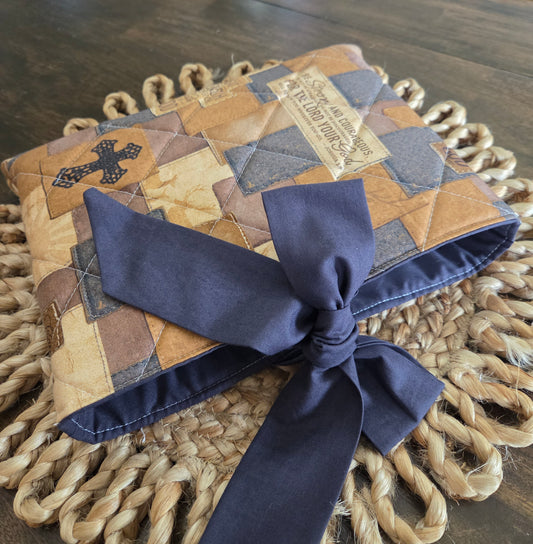 Neutral Tone Patchwork Bible Sleeve