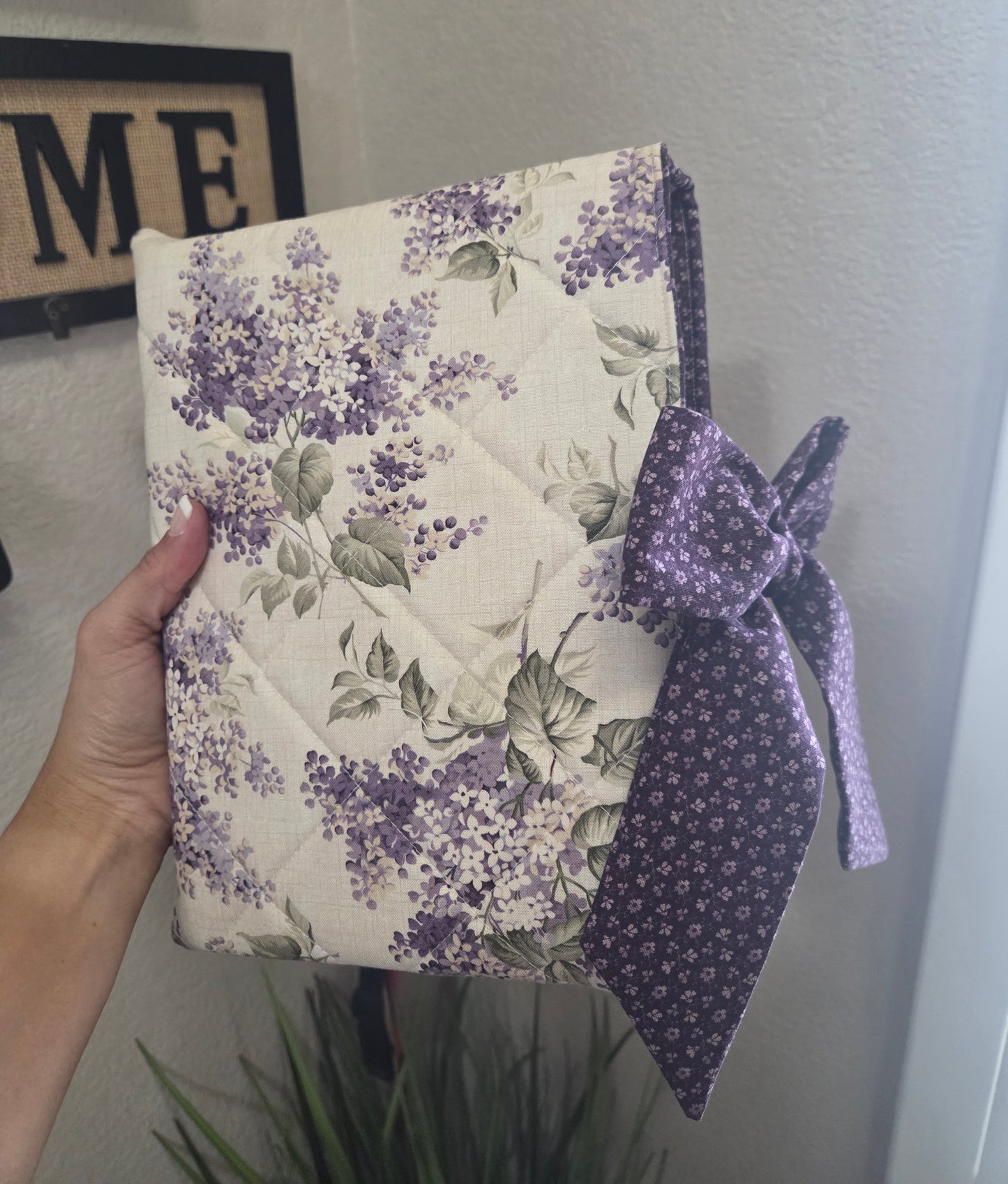 Lavender and Lace Quilted Bible Sleeve