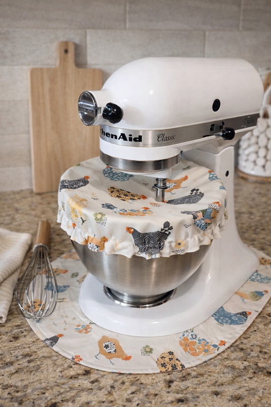 Stand Mixer Reversible Bowl Cover and Sliding Mat Set