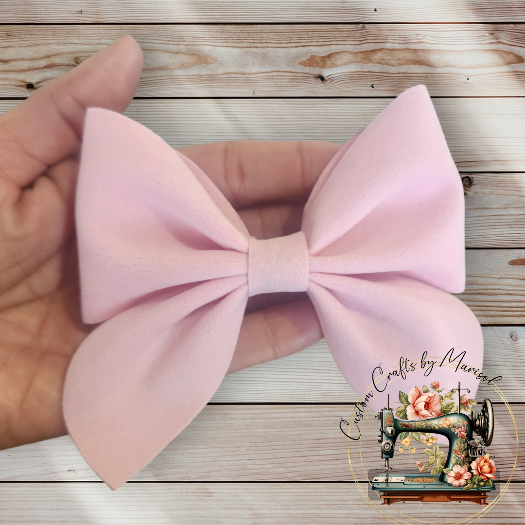 Velvet Sailor Bow On Clip or Nylon