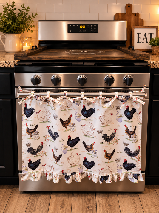 Chicken Farmhouse Oven Skirt