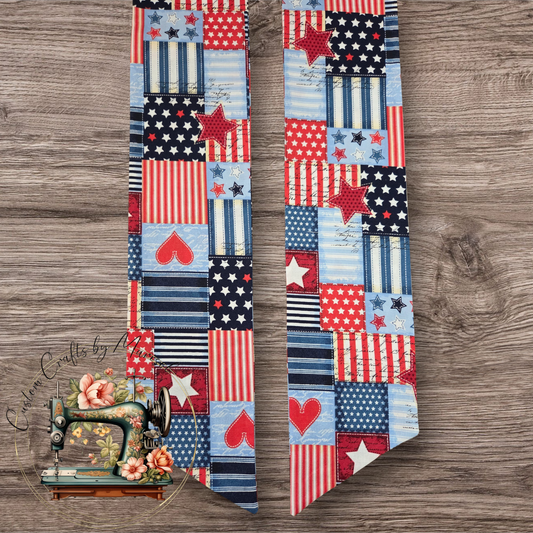 Single Blank Patriotic Wreath Sash