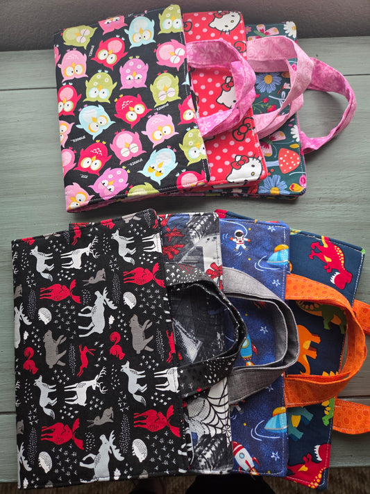 Travel Drawing Case, Art Folio, Crayon Carrier, Kids Activity Bag, Car Coloring Case with Handles