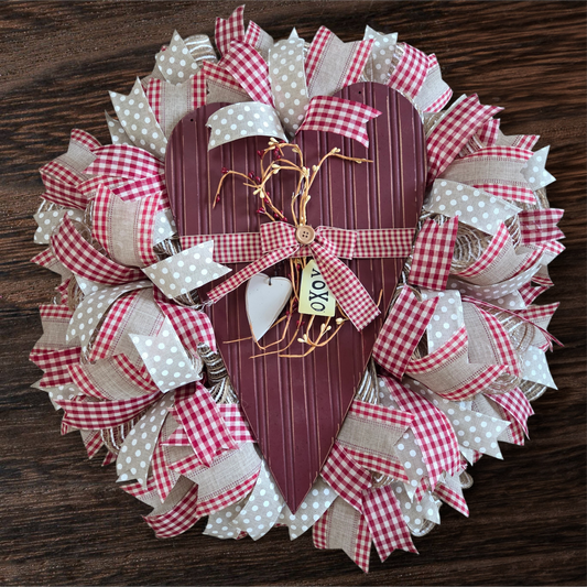 Rustic Valentine’s Day Wreath