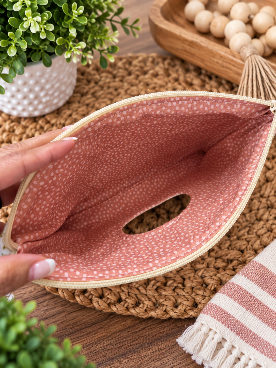 Diaper and Wipe Clutch Pretty Pink Floral