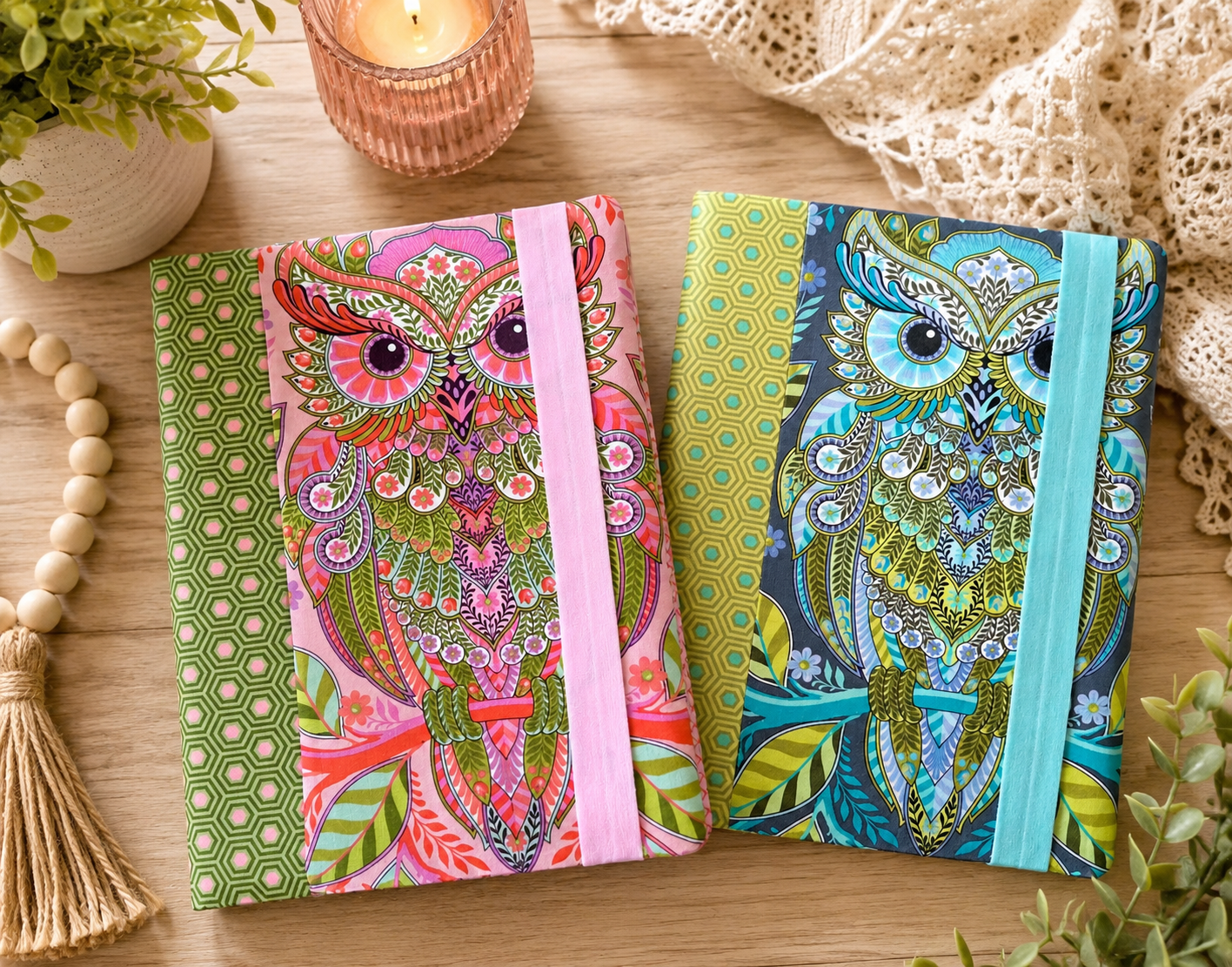 Hootie Patootie by Tula Pink Fabric Notebook Covers