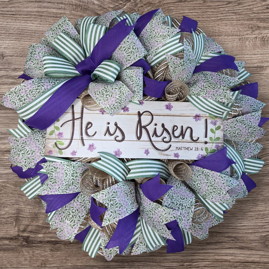 He Is Risen Wreath