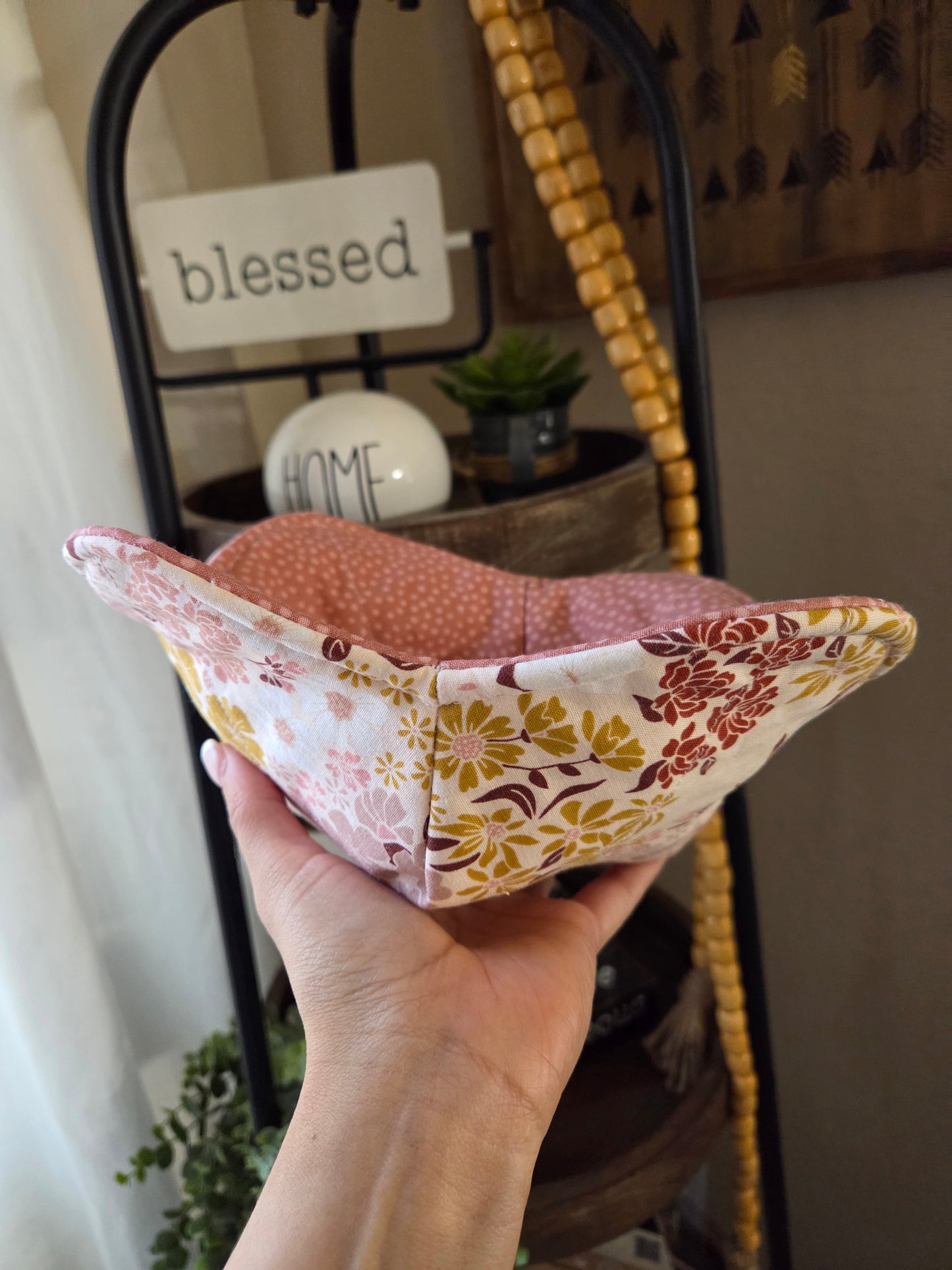 Pink Floral Bowl Cozy